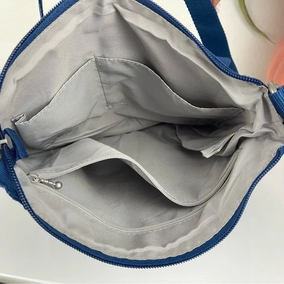 Baggallini Navy Nylon Practical Adjustable Crossbody Town Bagg - Picture 12 of 14